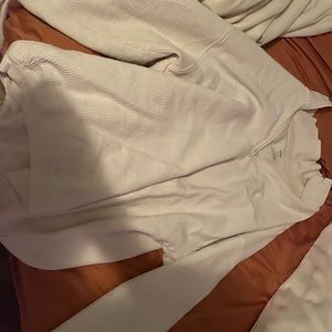 Aerie zip up cream color
